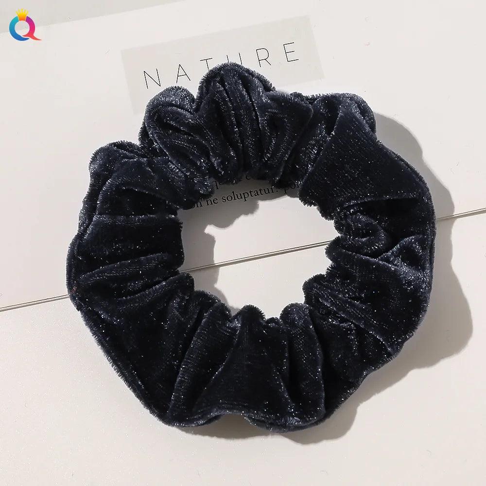 Winter Warm Soft Hair Scrunchies for Women Girls Cute Velvet Elastic Hair Band Multicolor Rubber Band Hair Loop Hair Accessories