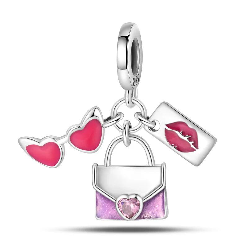 Hot sale % 100 925 sterling silver Barbie series pendant suitable for original 925 sterling silver women's bracelet DIY jewelry