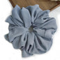 Big Size Chiffon Scrunchies For Muslim Women Custom Elastic Volumizing Oversized Neat stitching Malaysian Bunch Hair Tie