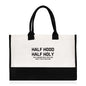 Women's Jute Bag Beach Bags Shopping Bag for Lady Reusable Large Capacity Text Printing Series Tote Bags Handbag 2024