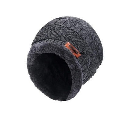 Winter Hats Knit Cap Men And Women Velvet Hat Coral Fleece Scarf Outdoor Riding Hat Warm Thickening Plus Velvet Neck Protect Cap - HighGloss Shop