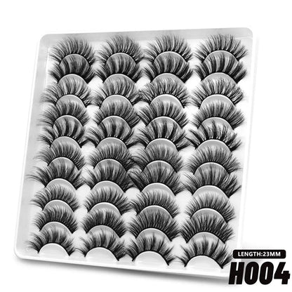 GROINNEYA 20 Pairs False Lashes 3D Mink Lashes Fluffy Dramatic Thick Volume Eyelashes Natural Lashes Fake Lashes Makeup