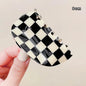 Vintage Women Girls Acrylic Checkered Hair Claw Shark Clip Geometric Grid Headband Hair Clips Hairpins Fashion Hair Accessories