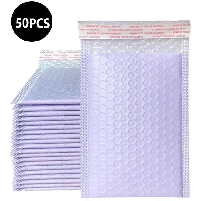 50pcs Shipping Packaging Pink Bubble Mailer Small Business Supplies Mailing Bags Packing Bag Packages Envelope Mailers Office