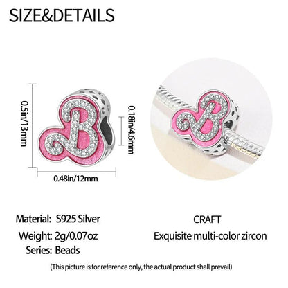 Hot sale % 100 925 sterling silver Barbie series pendant suitable for original 925 sterling silver women's bracelet DIY jewelry