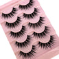 NEW 5Pairs Natural 3D Dramatic Fairy Clusters Manga Lashes Fake Eyelashes Wet Look Cosplay Lashes