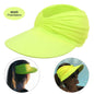 Cap Beach sun hat women big head 56-65 size spring summer new hollow top hat 50+ sun hat girls high elastic outdoor sports hats