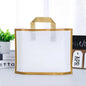 50pcs custom logo gold edge frosted shopping bags plastic gift bags clothing packaging bags design printed monochrome logo