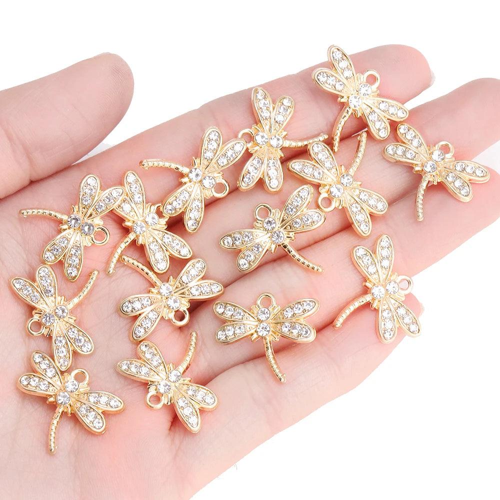 10Pcs Zircon Gold Colour Luxury Snake Necklaces for Women Vintage Punk Snake Pendant  Jewelry Making DIY Accessories Material