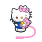 Hello Kitty Straw Cover Cap 10MM Drink Straw Plug Splash Proof Drinking Fit Cup Straw Cap Eco-friendly Charm Pendant Party Gift