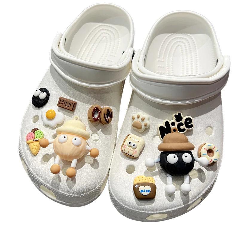 Whole Set Hot Sale DIY Hole Shoes Charms for Cute Cartoon Handmade Charms Designer Quality Garden Shoe Decoration Girl Gift