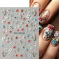 5D Belt Nail Sticker Summer Nail Art Decals Flowers White Daisy 3D Manicure Nail Gel Self Adhesive Stickers Designs Decorations