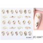 5D Belt Nail Sticker Summer Nail Art Decals Flowers White Daisy 3D Manicure Nail Gel Self Adhesive Stickers Designs Decorations