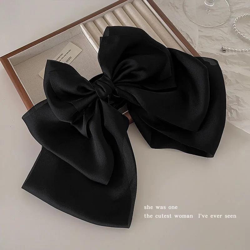 luxury jewelry versatile grab clip bowknot hair accessories ponytail clip sweet princess hair clip flower hairpin Cute things