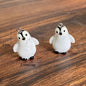 6pcs Kawaii 3D Small Penguin Resin Charms Lovely Miniature Figurine Pendants For Necklace Eardop Keychain Jewlery Diy Make