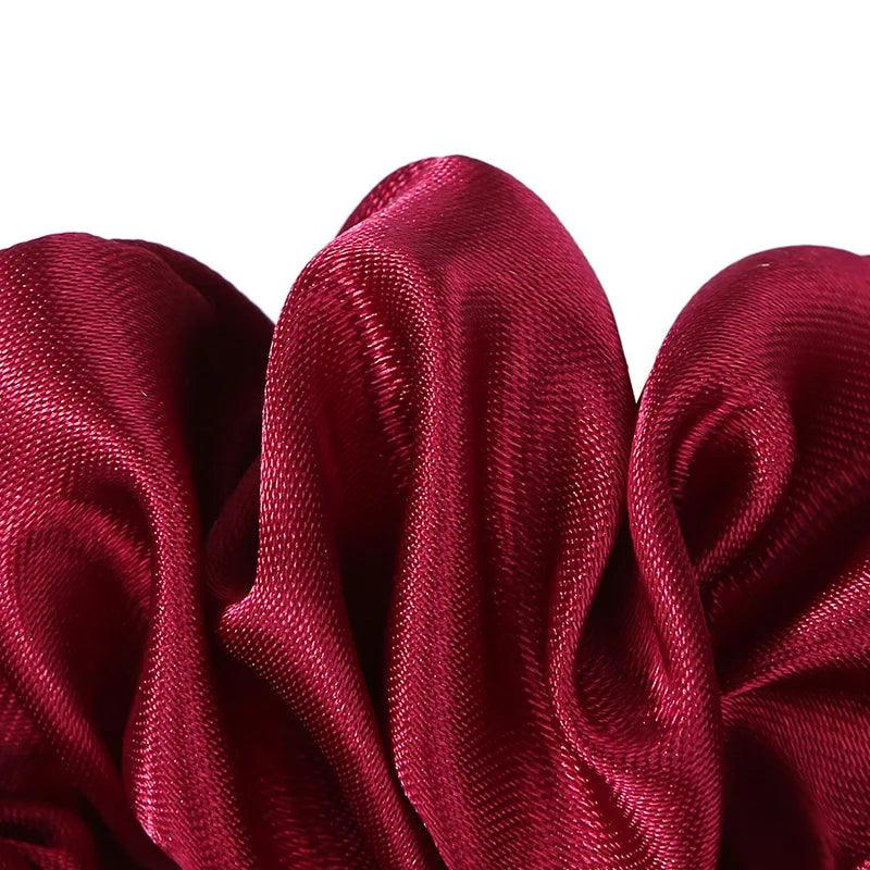 6pcs/lot Hair Scrunchies Bands Scrunchy Ties Ropes Ponytail Holder for Women or Girls Accessories Satin Headwear Solid 100 Color