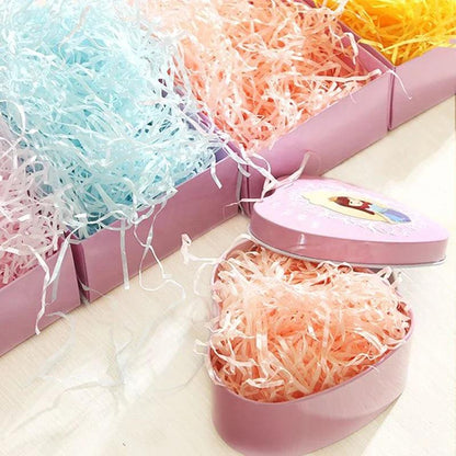 100g raffi Colorful Shredded Crinkle Lafite Grass Paper Raffia Filler DIY Wedding Party Gift Box Candy Material Packaging Filler