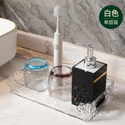 Acrylic Storage Organizer Shelf Of Bathroom Home Kitchen Makeup Skincare Shampoo Lipstick Tabletop Holder Cosmetic Desk Rack