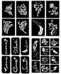 169Pcs Airbrush Glitter Tattoo Templates Women Kids Drawing Template Henna Tattoo Stencil Flower Butterfly Cartoon Stencil