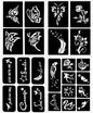 169Pcs Airbrush Glitter Tattoo Templates Women Kids Drawing Template Henna Tattoo Stencil Flower Butterfly Cartoon Stencil