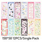 10~12pcs Lovely Cute Korean Toploader Decoration Seal Stickers 3D Holographic Design Kawaii Kpop Cardholder Journaling Deco