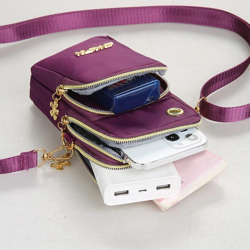 Mobile Phone Bag, WOMEN'S Crossbody Mini Bag, 2024 New Fashion Mom Mommy Coin Bag, Neck Hanging Running Cover