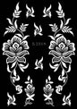 Hollow Drawing Henna Template for Hand Henna Tattoo Stencil Flower Tattoo Design for Women Wedding Festival Party Tatoo Tools