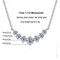 SHSTONE Moissanite Necklace for Woman Wedding Fine Jewely with Certificates 925 Sterling Sliver Plated 18k White Gold Necklace