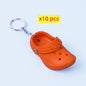 10 PcsCute 3D Mini EVA Beach Hole Little Croc Shoe Keychain Girl Gift Bag Accessories Decoration Keyring Floating KeyChain Charm