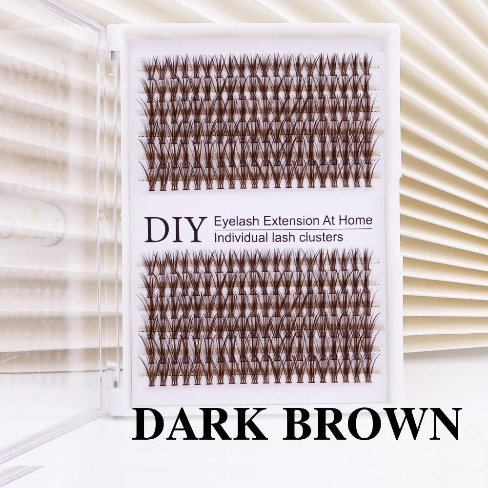 Brown Mix Colored Individual Lashes Colored Cluster False Lashes supplies for eyelash extensions Halloween makeup products