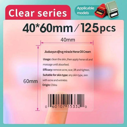 Niimbot Transparent Self-adhesive Label Paper For Mini Portable Thermal Printer Round Sticker For B1 B21 Niimbot Paper Labels