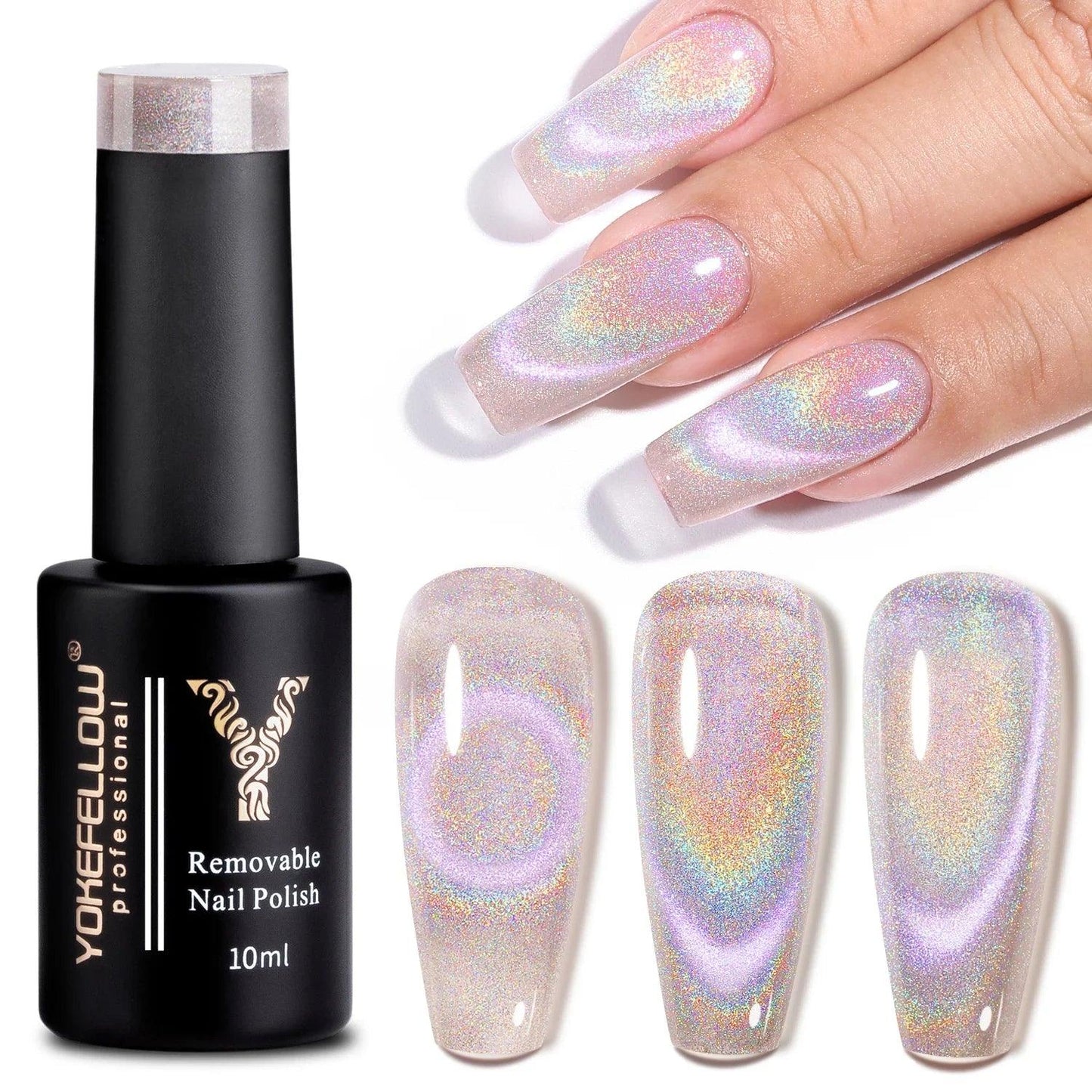 YOKEFELLOW 2024 New Dreamland Cat Eye Gel Nail Polish 10ml Dual Gloss Dreamland Color Soak Off Cat Magnetic UV Gel Varnish DIY