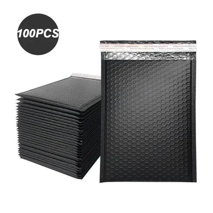 100 Pcs Black Bubble Packaging Envelope Mailing Envelopes Mailer Poly Green Envelope for Shipping Self Seal Bubble Bag Padding