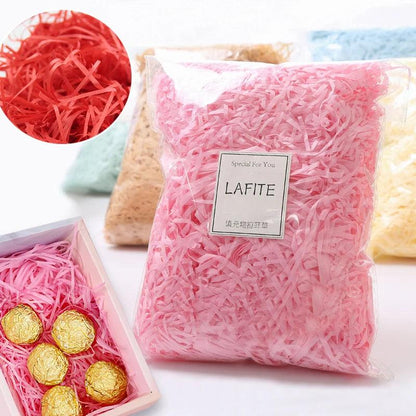 DIY Colorful Shredded Crinkle Paper Raffia Candy Boxes Wedding Marriage Home Decoration Party Gift Packaging Filling Material