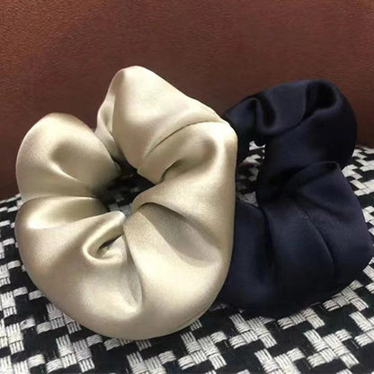 Heavyweight 100% Pure Silk Handmade Hair Scrunchies For Women Fashion Hair Ties Soft Hairbands New Girls Hair Accessoires