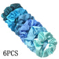 6pcs/lot Hair Scrunchies Bands Scrunchy Ties Ropes Ponytail Holder for Women or Girls Accessories Satin Headwear Solid 100 Color