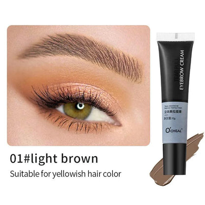 4 Colors Henna Eyebrow Tattoo Cream DIY 15-minute Profession Fast Easy Brow Dye Gel Semi Permanent Eyebrows Tint Dye Makeup