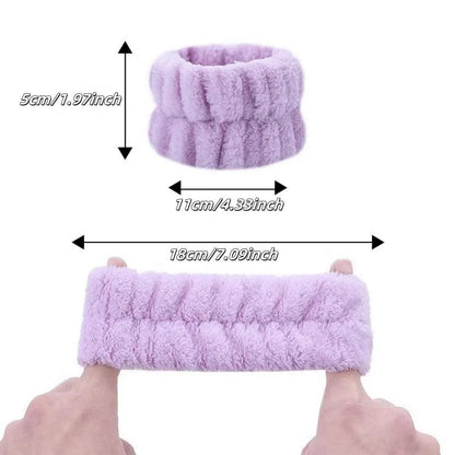 Wrist Washband Microfiber Wrist Wash Towel Band Wristband Scrunchies for Wash Face Absorbent Wrist Sweatband for Women Headband