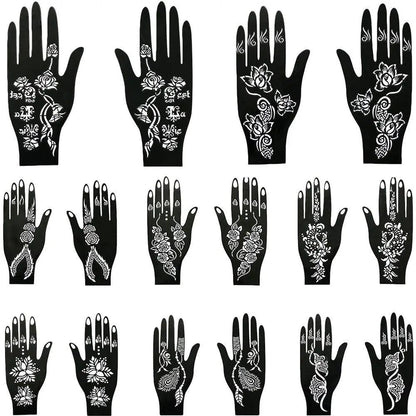 Cool Wedding Tool Hand Foot Temporary Tattoo Body Art Sticker Henna Stencil Tattoo Stencil Template