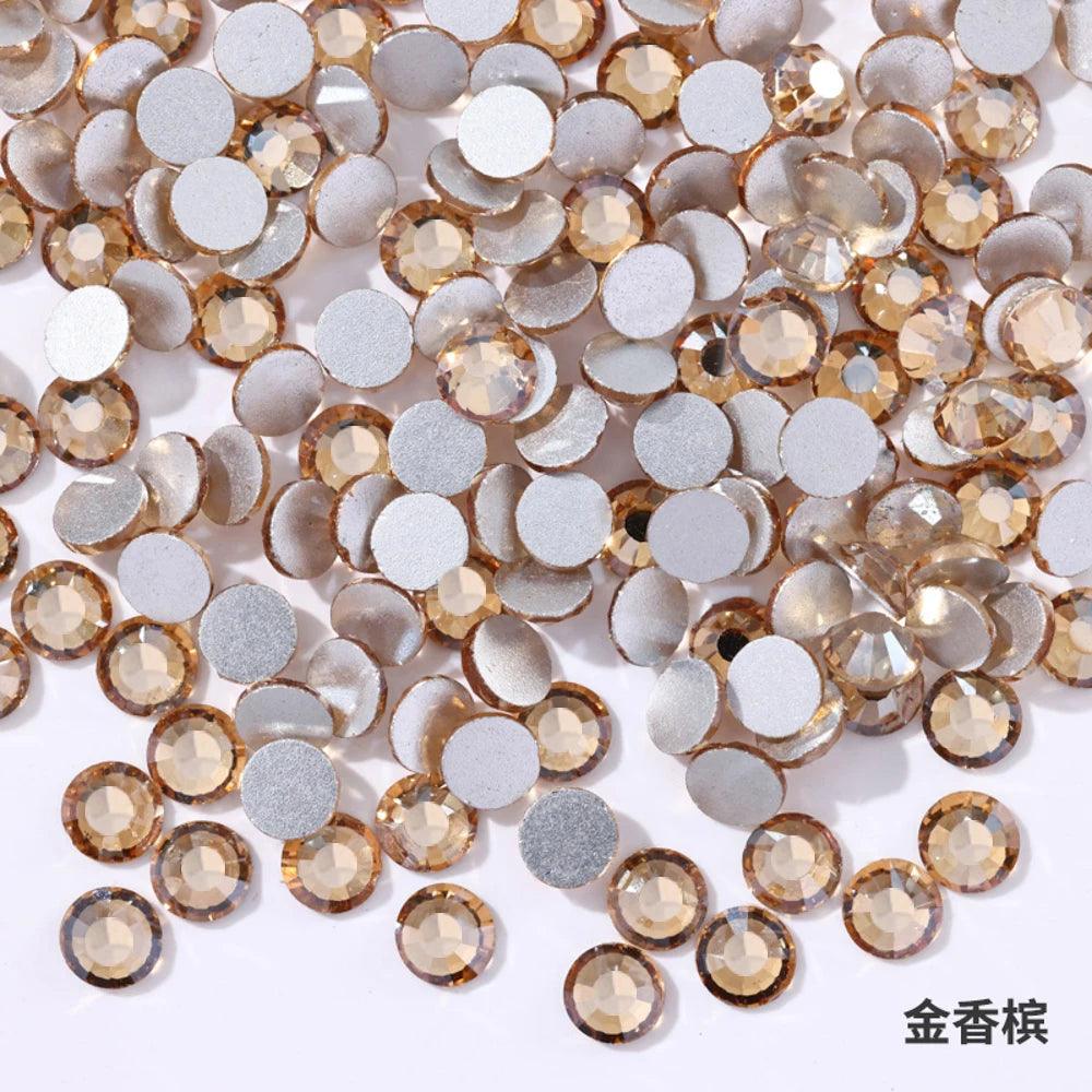 New Glitter Crystal Non Hotfix Rhinestones Стразы Strass Nails Crystals 네일파츠 For Vestidos Nail Charms Nail Art Dres