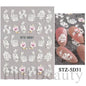 5D Belt Nail Sticker Summer Nail Art Decals Flowers White Daisy 3D Manicure Nail Gel Self Adhesive Stickers Designs Decorations