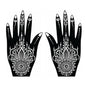 1 Pair Professional Henna Stencil Temporary Hand Tattoo Body Art Sticker Indian Glitter Airbrush Tattoo Templates for Wedding