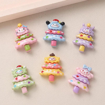 MINISO Cartoon Diy Resin Shoes Accessories Christmas Tree Accessories Sanrio Kuromi Series Fashion Xmas Party Gifts