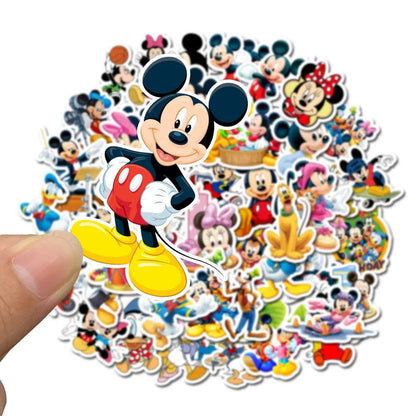 10/30/50pcs Disney Anime Mickey Mouse and Donald Duck Graffiti Stickers Cartoon Decals Kids Toy Laptop Luggage Guitar Sticker