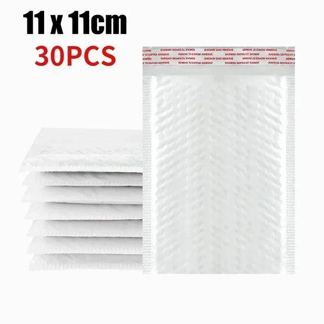 50/10Pcs Bubble Envelopes White Foam Shipping Bags Poly Bubble Mailers Pad Self Seal Packing Bags for Magazine 11cm 15cm 23cm