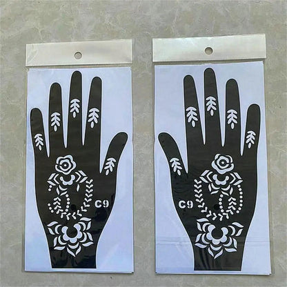 2024 New Professional Henna Stencil Temporary Hand Tattoo Body Art Sticker Template Wedding Tool Flower Tattoo Stencil