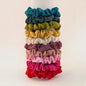 10pcs/pack Women Colorful Skinny Elastic Hair Band Solid Color Satin Scrunchies 6.5cm Small Hair Rope Simple Head Band Hair Tie