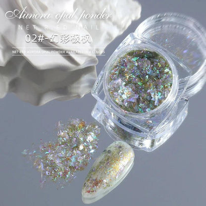 1Jar Silver/gold Holographic Nail Glitter Powder DIY Shiny Nail Glitter Dust Decoration UV Gel Nail Pigment Sequin Accessories 9