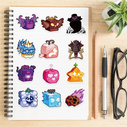 50PCS Blox Fruits Stickers DIY Diary Laptop Luggage Skateboard Graffiti Decal Fun Stylish Classic Toy