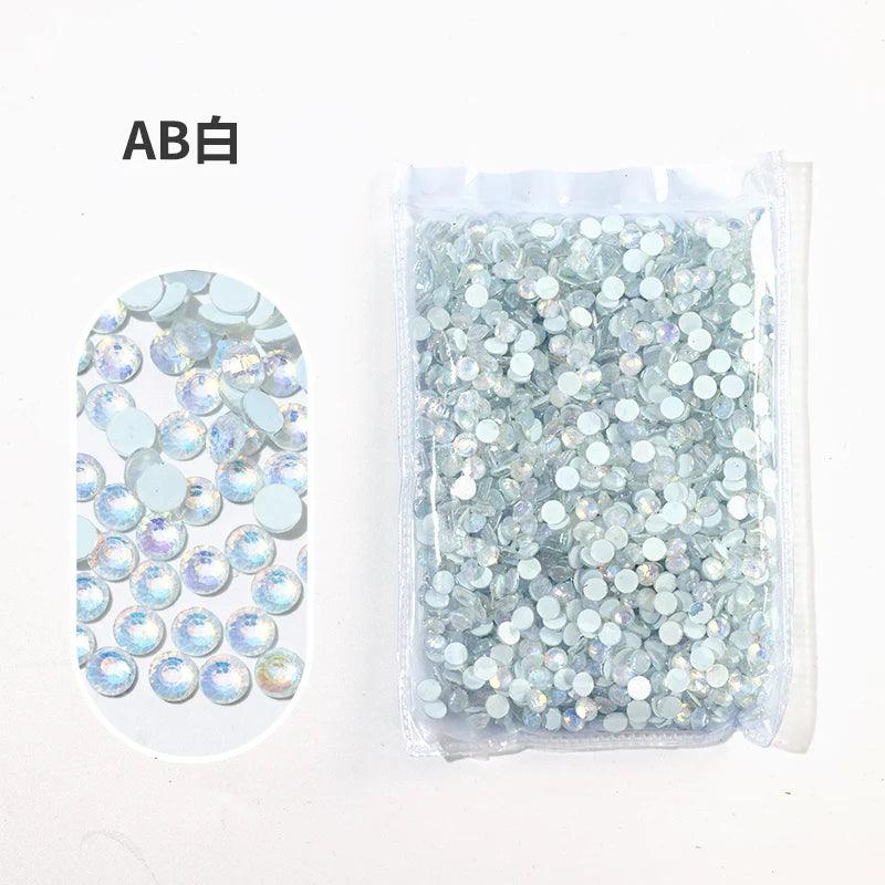 All Size Glass Noctilucent Fluorescence Crystal Neon Non Hot Fix Rhinestones FlatBack Strass Fabric Garment Nail Art Decorations - HighGloss Shop